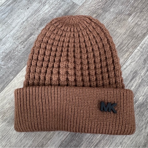 Michael Kors Accessories - Like new! Michael Kors Brown Knit Beanie